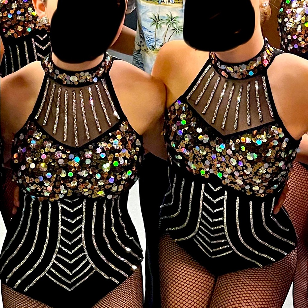 Dance costume duo, both adult small, Glamour, looks great on stage!